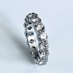 14kt White Gold 3.90ct Diamond Wedding Eternity Ring All sizes Anniversary Ring